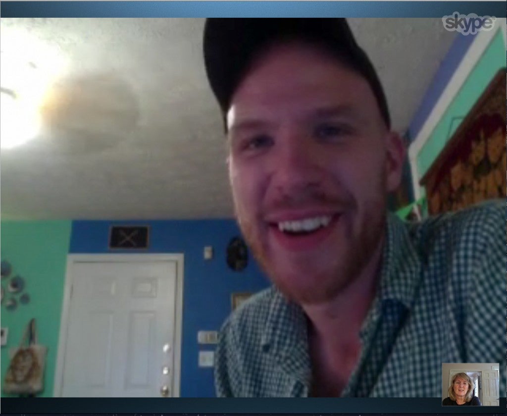 Screen shot of Skype conversation between Longley-Cook and Rieger. Image courtesy of the artist.