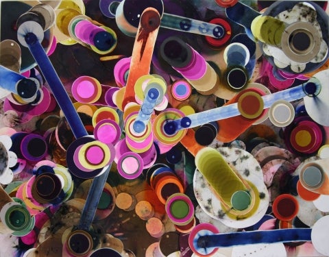 Rosemarie Fiore, Firework Drawing #20, 2009. Lit firework residue on paper. Courtesy of the artist and Von Lintel Gallery, New York.