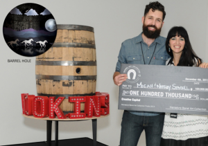 The Stansells with their winning tequila barrel.