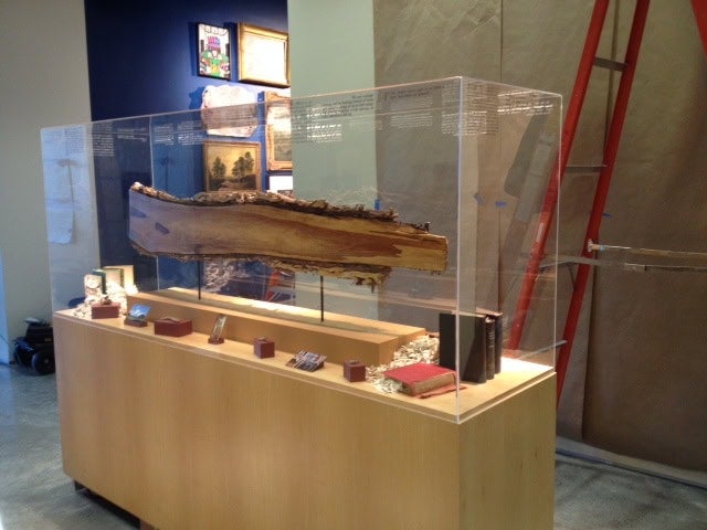 Detail of Ruth Stanford's installation at the Zuckerman Museum of Art, now removed.