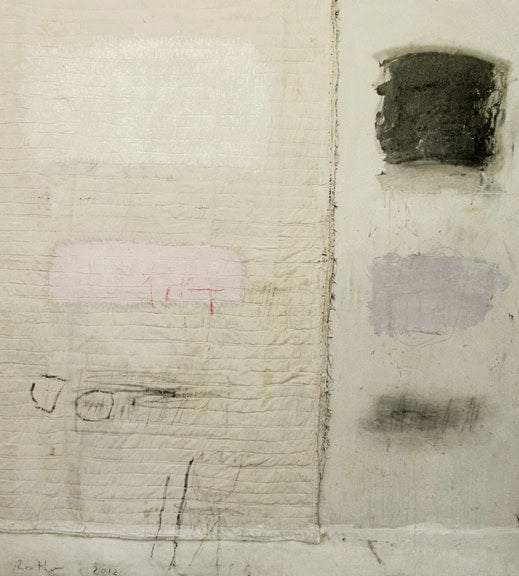 Kit Reuther, #1142, 2012; oil and textiles on canvas, 72 by 60 inches.