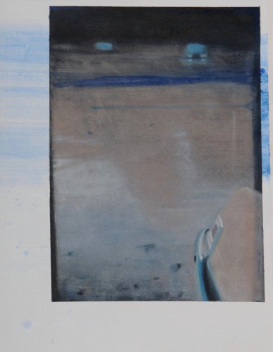 Katherine Taylor, Atlanta Flooding Parking Lot No. 2, 2010, oil on paper, 24 by 19 inches