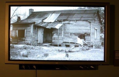 On monitor, scene from All My Kids: A Midwife's Own Story.