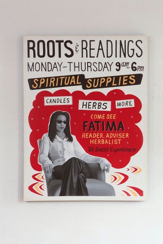 Renée Stout, Roots and Readings, acrylic on wood panel.