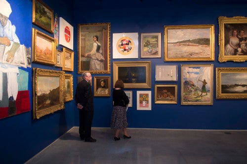 “See Through Walls” and “Salon Wall Selections” exhibitions at The Zuckerman Museum of Art. Photo Courtesy of Reid Traylor.