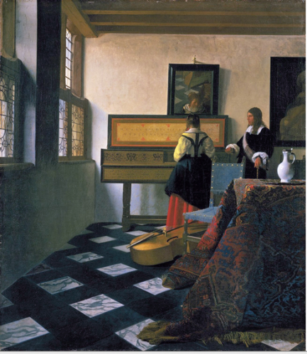Johannes Vermeer, The Music Lesson, 1662-65. Royal Collection, St. James Palace, London.
