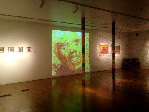 Jessica Caldas and Aubrey Longley-Cook, Installation Shot, “Two Houses” exhibition, 2014, Photo by Sherri Caudell.
