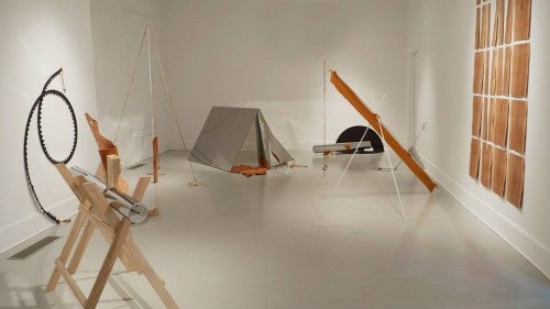 Installation view of "Shift Split," 2014, at Blackbridge Hall Gallery of Georgia College, Milledgeville.