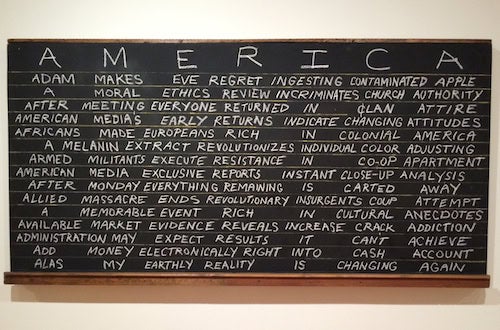 Willie Cole, How Do You Spell America? #7, 1993.
