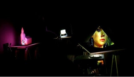 JD Walsh in collaboration with Nicole Tschampel, Dwarves and Giants, 2007; video installation.