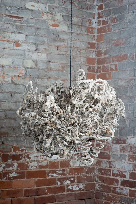 Adrienne Outlaw, Leech, 2014; Metal, sugar, archival sealant, 30 inches by 30 inches by 30 inches.