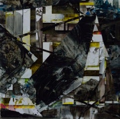 Kojo Griffin, Fuzzy Cognitive Mapping, 2014; acrylic, foam-core, synthetic paper on canvas, 20 by 20 inches.