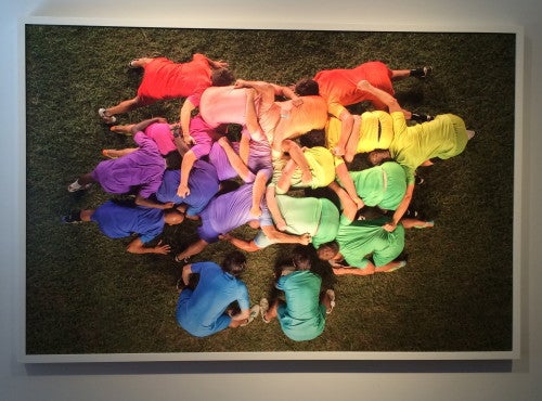 R. Eric McMaster, A Colored Image of the Scrum, 2014; inkjet print.