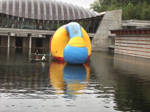 Jimmy Kuehnle, Amphibious Inflatable Suit (AIS) in Captivity. 