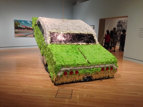Justin Favela, Lowrider Piñata, paper, cardboard, glue.