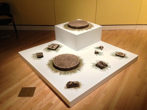 Susan Goethel Campbell, "Clod" series, dirt and dried grass.