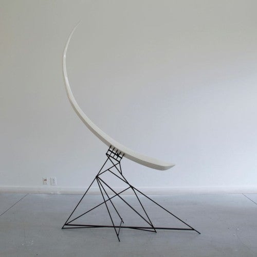 Greg Pond, The Last Remnant Left Behind in Ahab's Empty Bed, 2011; wood, fiberglass, automotive paint, steel; 82 by 54 by 23 inches.