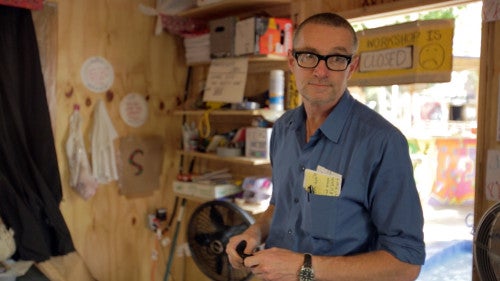 Thomas Hirshhorn at Gramsci Monument, in Art21's "Investigation," from the upcoming seventh season.