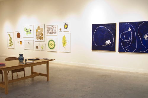 The exhibition at {Poem88}, entitled "Leaves of Grass," features the work of artists Steven L. Anderson and Susan Hable Smith.