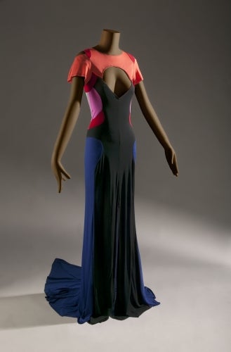Stephen Burrows (United States), Evening dress, ready-to-wear, spring/summer 2007. Rayon jersey. Appeared in Glam Odyssey. Photograph by John Alderson © Chicago Historical Society.