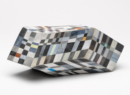 Clark Derbes, Grace, 2014; carved and polychromed silver maple, 13 by 7 by 8.5 inches. 