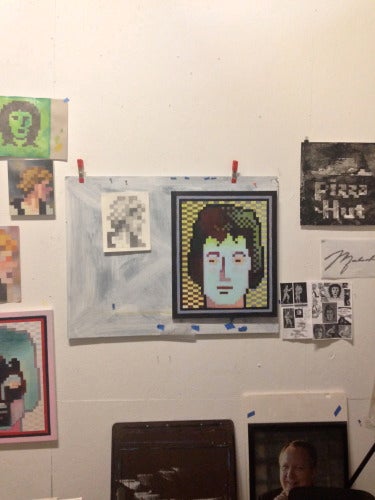 A glimpse into artist Ashley Anderson’s studio at The Goat Farm, 2014 (Photo by Sherri Caudell).