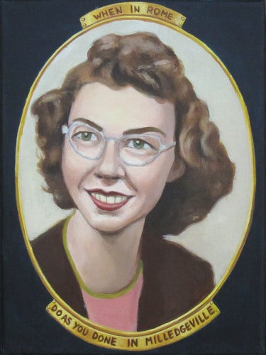 Ashley Anderson, Flannery, 2014; acrylic on canvas, 9 by 12 inches.