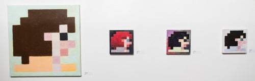 Ashley Anderson, Installation shot at “MINT’s Leap year Final Exhibition of 2013/2014 Artists” at Erickson Clock, 2014.