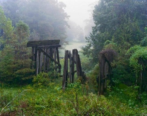Andrew Moore, Off Old Highway 61, Tunica, Mississippi, 2014; archival pigment print, 50 by 60 inches.