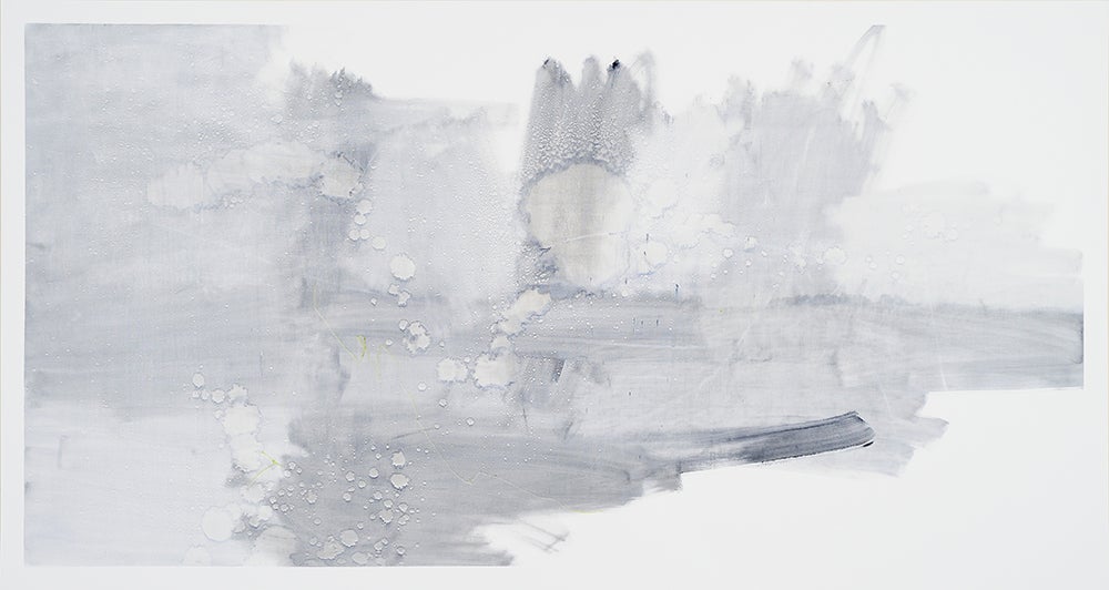 Damian Stamer, Little River, 2014; oil on panel, 48 by 90 inches.