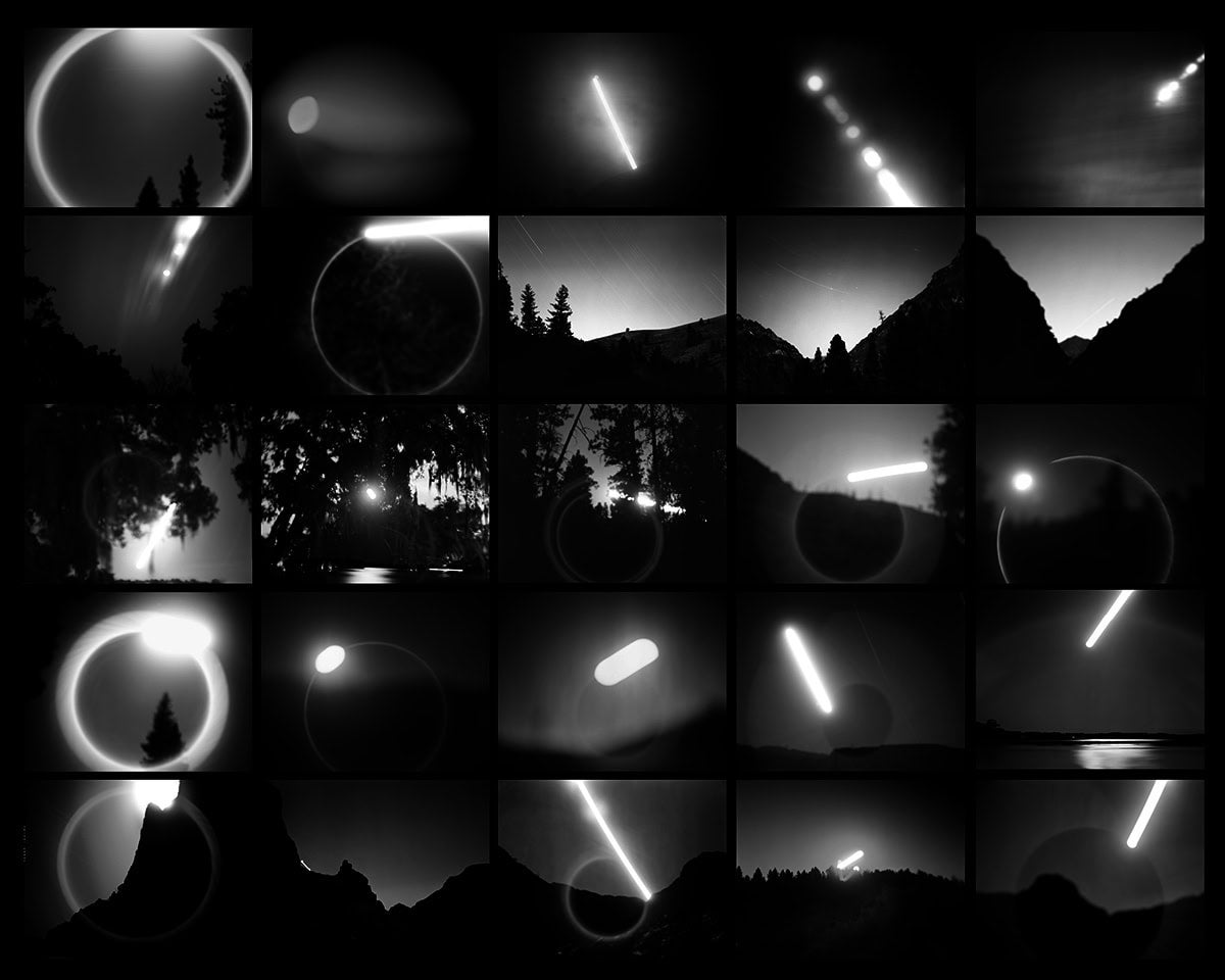 abstract collage of lunar flares