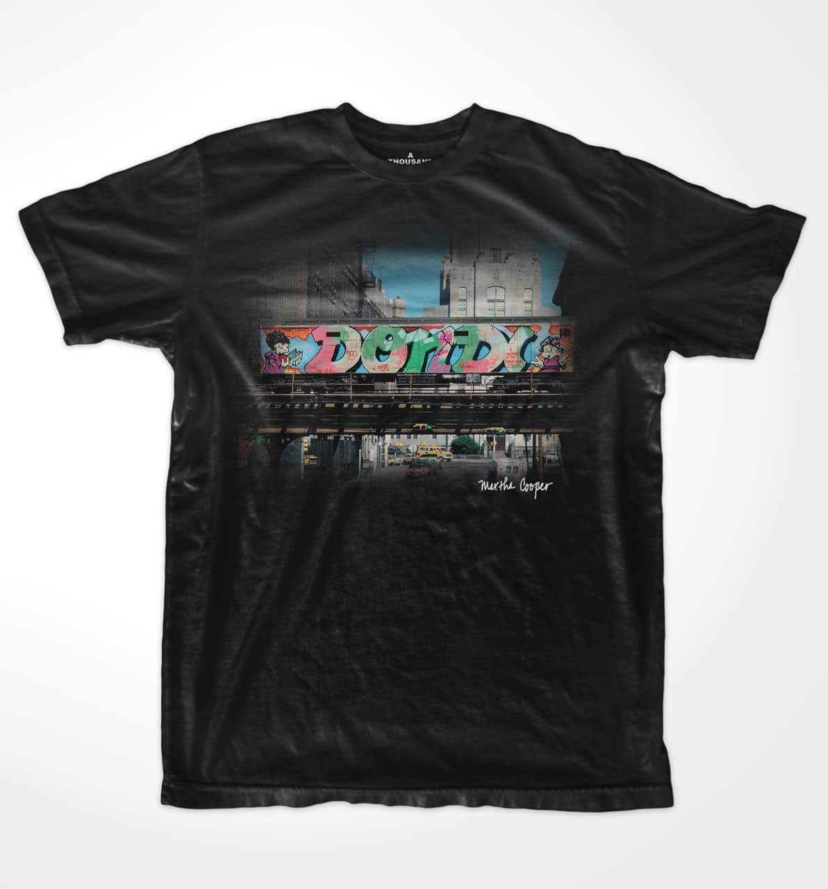 Shirt available at the Martha Cooper exhibition.