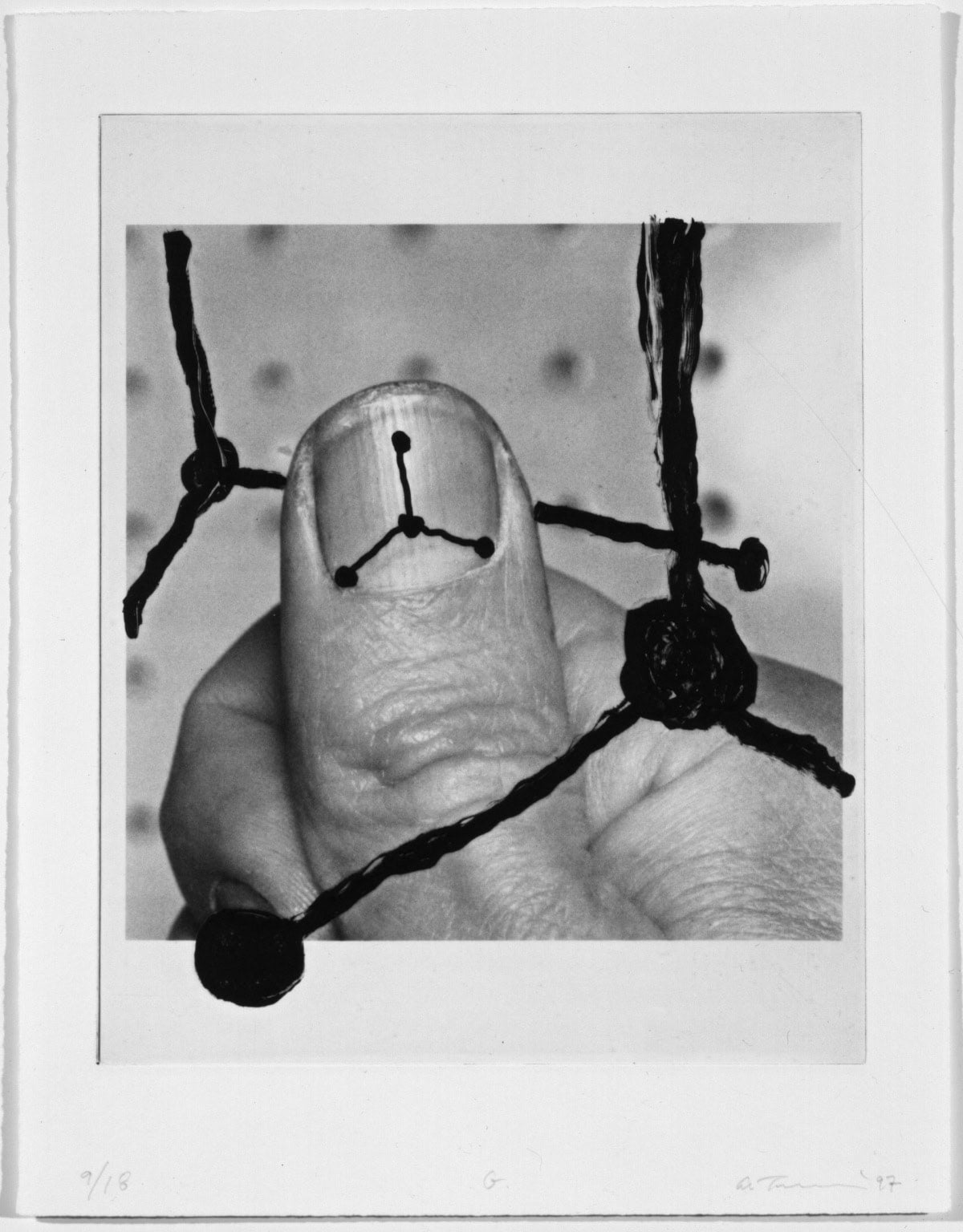 Al Taylor (American, 1948–1999), ''G." from the portfolio All Thumbs, 1997, photogravure printed in black ink on Somerset Satin paper. The Estate of Al Taylor, Courtesy David Zwirner, New York/London