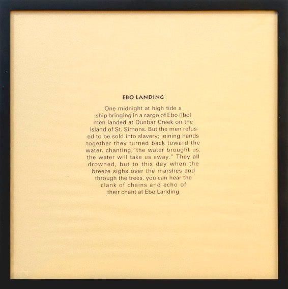 Detail of Untitled (Ebo Landing) from Carrie Mae Weems's Sea Island Series. 1992. Courtesy of the artist & the Jack Shainman Gallery, New York.