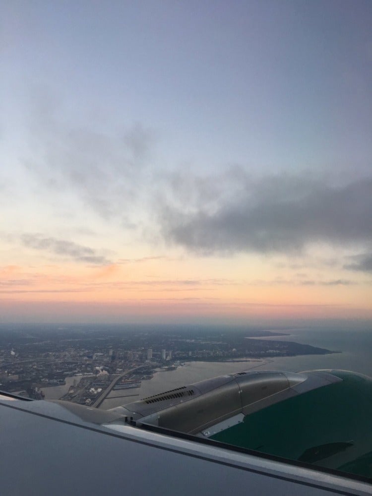 View from airplane