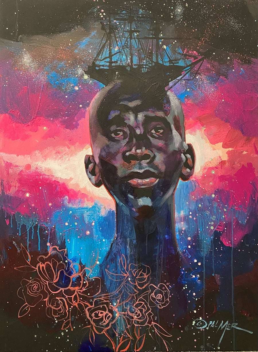 Departure by Charly Palmer at the Hammonds House Museum, Atlanta