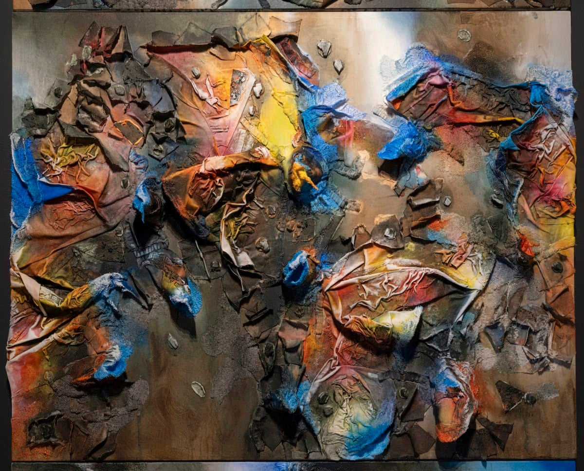 artwork detail of colorful sculpture