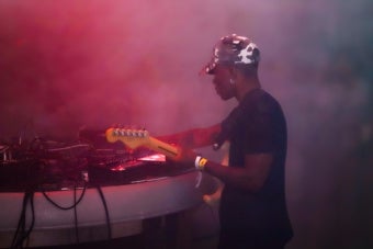 TYGAPAW performing Duppy Know Who Fi Frighten, 2024 Performance in collaboration with Kings-Lee Rose, 90 minutes at BOFFO Performance Festival Fire Island, New York. Photograph by Krys Fox and courtesy of the artist and BOFFO Performance Festival Fire Island, New York.